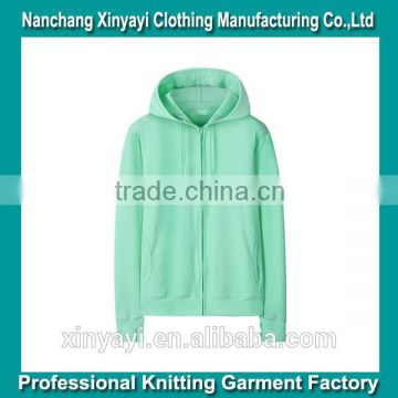 Cheap plain green printed for women's hoodie