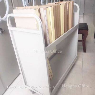 Hengna Adjustable Book Cart for Senior Care Centers – Perfect for Organizing Books, Magazines, and Activity Supplies photo-2