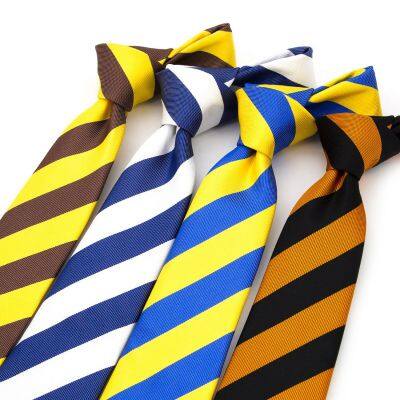 Wholesale Tuxedo Necktie Colorful Red White Yellow Blue Polyester Satin Material Tie For Men Vintage Business Necktie Wedding Accessories