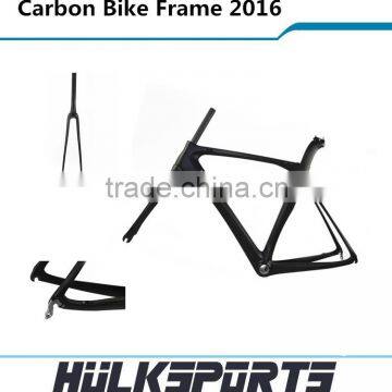 Ultra light road bicycle carbon frame set 700c include fork and seat post carbon bike frame 2016