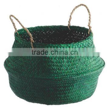 High quality best selling eco-friendly Blue seagrass belly baskets from Vietnam