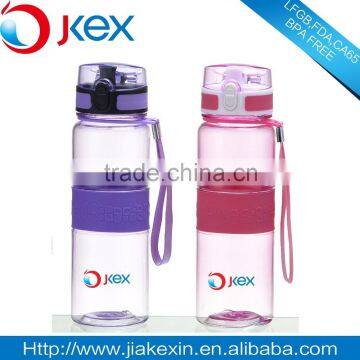 Plastic Sports Water Bottle With Silicone Sleeve photo-2
