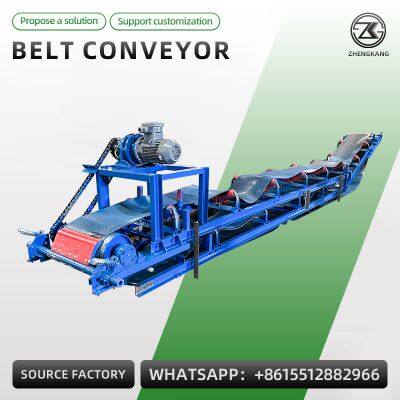 Mobile Belt Conveyor Adjustable Height Inclined Climbing Belt Conveyor Mining Sand Grain Logistics Loading Unloading Conveyor Belt Machine photo-2