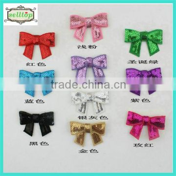 Fashion hot sale 4cm paillette bowknot