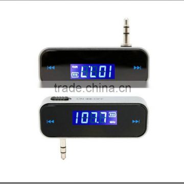 3.5mm Jack FM Transmitter and Receiver for Intelligent Phone and bluetooth Car handsfree kit