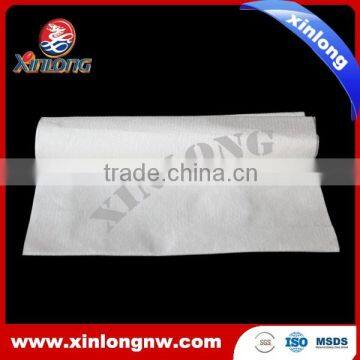 Creped nonwoven cleaning fabric 55% woodpulp 45% polyester