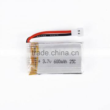 802540 Molex 50005 No PVC 3.7V 600mAh 25C Capacity Lipo Battery