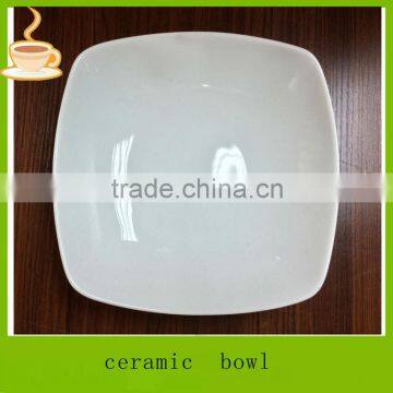 LJ-4465 8'' salad bowls square white / korea soup bowl / personalized salad bowl