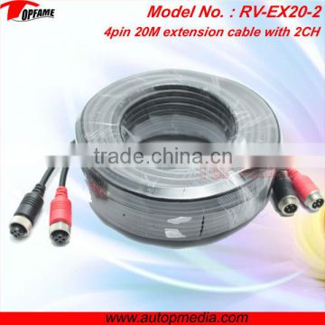 RV-EX20-2car camera cable, Aviation plug cable for car rearview system, reversing system