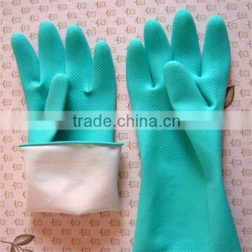 Thick Rubber Gloves;latex household gloves;long rubber gloves;Flock Lined Household Cleaning Cleansing Clean Rubber Latex Gloves