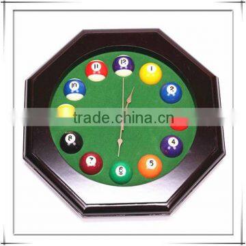 2013 decorative wall wooden billiards clock