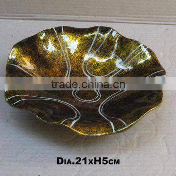 Beautiful lacquered flower deep plates