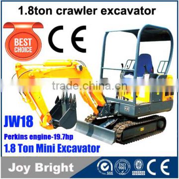 JW18 1.8ton crawler excavator with CE