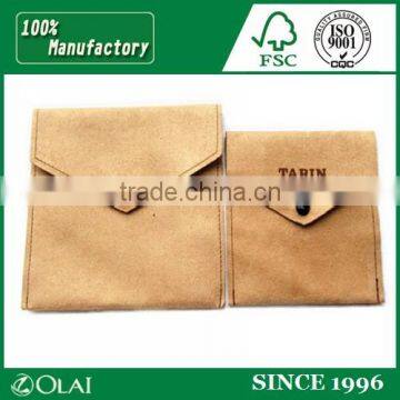 Custom Printed Faux Leather Envelop Pouch for Jewelry photo-2