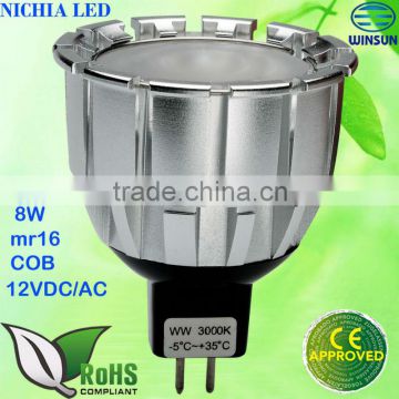 MR16 8W cob spotlight high efficient 620lm