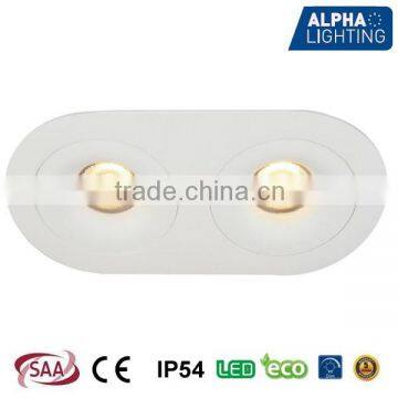 2*7 IP54 High CRI Fixed Oval anti-glare led dimmable downlight, cob led downlight, dimmable led downlight