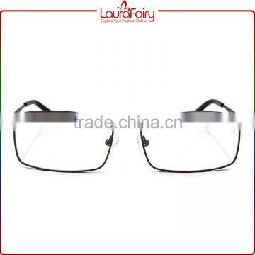 Laura Fairy Italy Designer Black Rectangle Metal Spectacle Optical Frame For Unisex photo-2