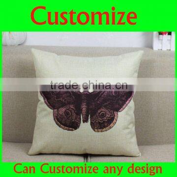 Customised print 100% cotton fabrics decoratiion pillow