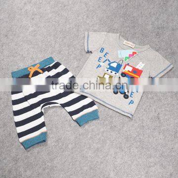 2016 Factory New Arrival Summer Child Clothes for 2 Pieces Fashion Baby Boy Clothing Set Wholesale Kids Clothes (ulik-SC098) photo-2