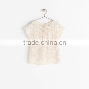 Little girls cotton cute floral top