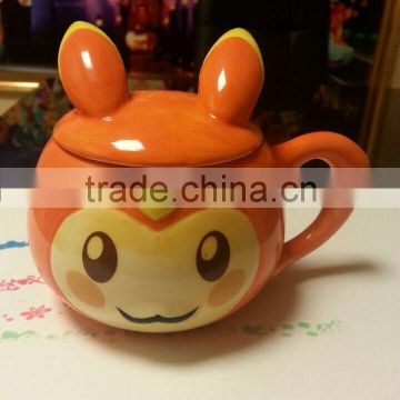 Cartoon Ceramic Mug with Lid