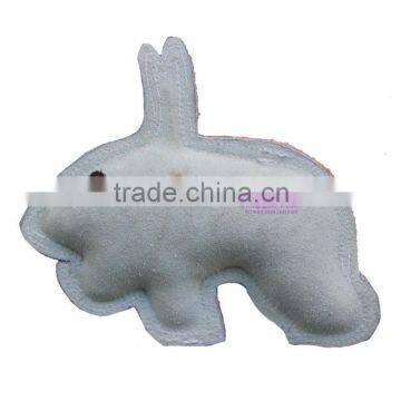 Suede Leather Toy Rabbit Shape.