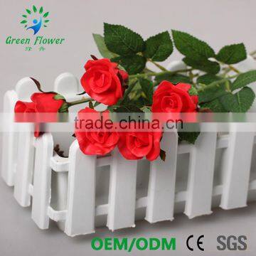 Greenflower 2016 Wholesale Real Touch Latex PU China 40CM Artificial Flowers Rose half blooming for wedding decoration