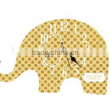 New Design Elephant Style Wooden Wall Clock photo-3