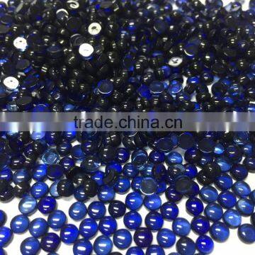 Lab Created Blue Sapphire Round Cabochon Cut #34 Synthetic Blue Corundum Stone 5mm*5mm