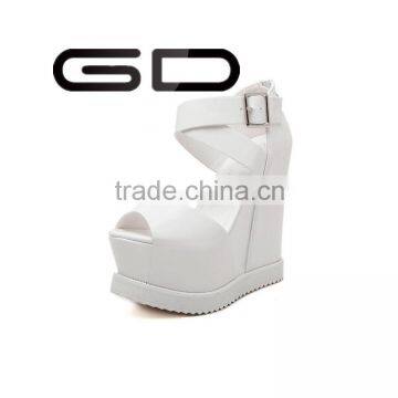 GDSHOE hot fashion platform wedges buckle strap heel sandals for women