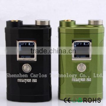 2015 super vapor electronic cigarette megatron 260w box mod/megatron 260w box mod/with high quality