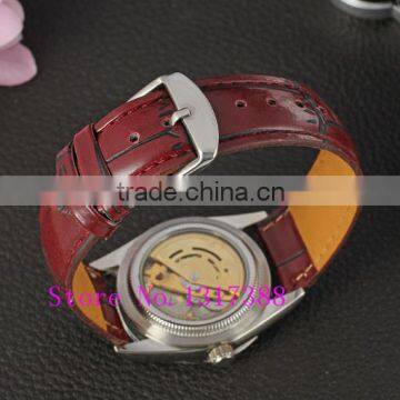 New Casual Fashion Watch WINNER Women Automatic Mechanical Watch Leather Strap Dress Watches For Ladies Best Gift Wristwatches photo-6