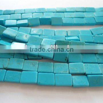 Gemstone blue turquoise 10*14mm rectangle jewelry beads