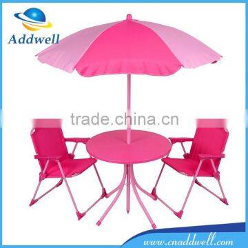 Outdoor leisure lovely kids folding beach chair with umbrella
