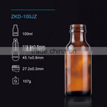 100ml amber glass bottle