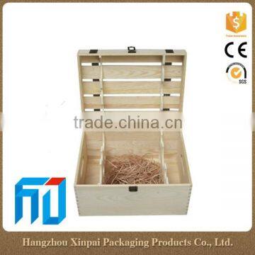 Cheap pine wood 4 bottle wine box for sale