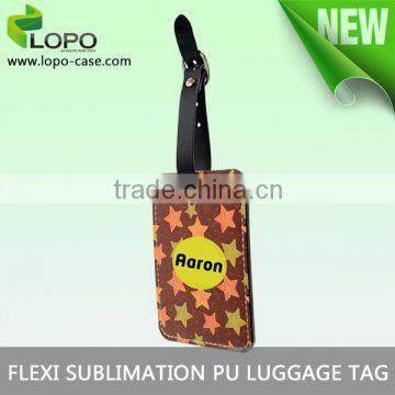 2016 Fashion Flexi Sublimation PU Airplain Unique luggage tag