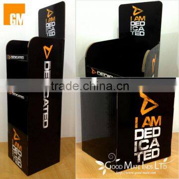 Heavy Duty Cardboard Floor Carton Display with Metal Bar