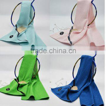 Hot Style Manufacturers Outdoor Sports Waffle Microfiber Hand Towel With Zipper Supplier's Choice