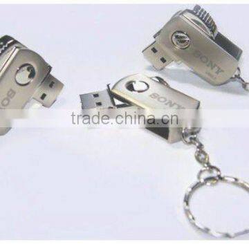 Promotional Stainless steel Swivel USB Drives 1GB TO 32GB