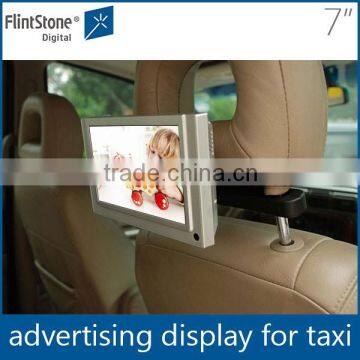 Flintstone 7 inch hot sell advertising screen taxi top advertising player promotional Gift point of purchase video display