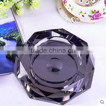 hot sale cheap octagon shape crystal ashtray