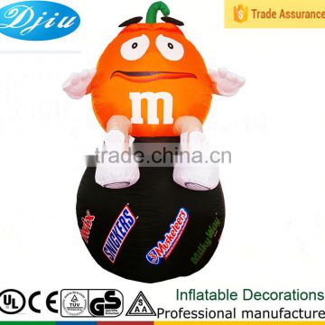 DJ-XT-06 M orange sit on the ball outdoor inflatable advertisement product