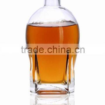 square base empty glass bottles