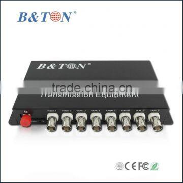8 Channels bnc to fiber video reciver and trassmiter