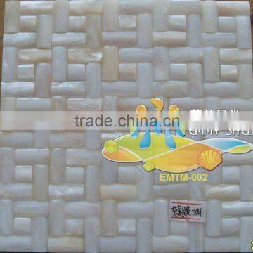 Natural color convex freshwater river shell mosaic wall tile 3D tile