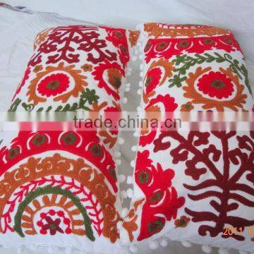 Banarasi Suzani Embroidered Pillow Cover Case