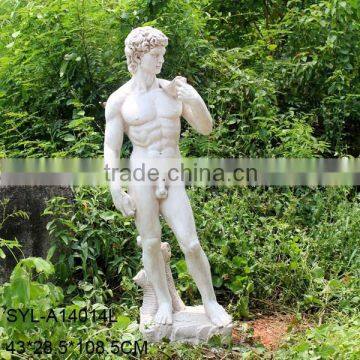 antique beige garden decoration statue life size soldier statue for sale