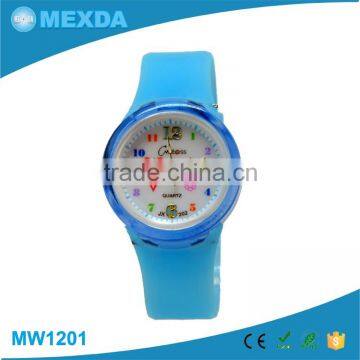 Promotional sale colorful high quality waterproof silicone children watch