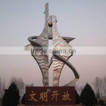 Outdoor Modern Stainless Steel Global Sculpture for Decoration photo-5